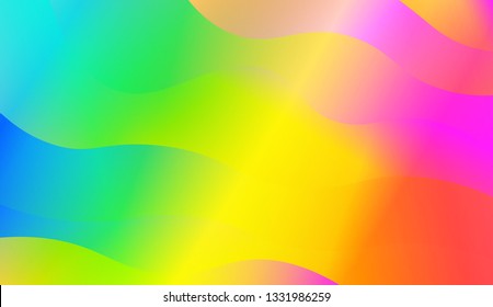 Fluid shapes composition. Design with color of curves. Background for Wallpaper, Web Design, Brochure, Visit Card. Vector wave pattern for backgrounds