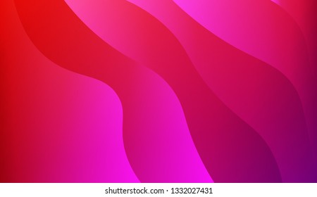 Fluid shapes composition. Design with color of curves. Background for Wallpaper, Web Design, Brochure, Visit Card. Vector wave pattern for backgrounds. Gradient.