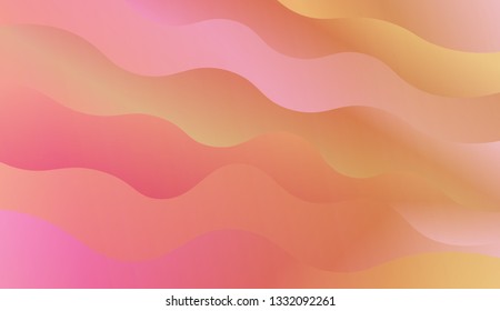 Fluid shapes composition. Design with color of curves. Background for Wallpaper, Web Design, Brochure, Visit Card. Vector wave pattern for backgrounds