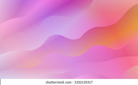 Fluid shapes composition. Design with color of curves. Background for Wallpaper, Web Design, Brochure, Visit Card. Vector wave pattern for backgrounds. Gradient.