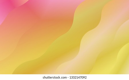 Fluid shapes composition. Design with color of curves. Background for Wallpaper, Web Design, Brochure, Visit Card. Vector wave pattern for backgrounds