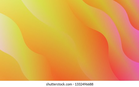 Fluid shapes composition. Design with color of curves. Background for Wallpaper, Web Design, Brochure, Visit Card. Vector wave pattern for backgrounds