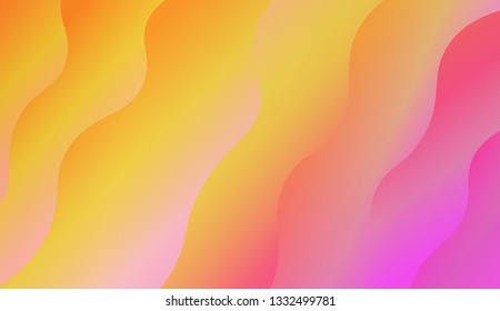 Fluid shapes composition. Design with color of curves. Background for Wallpaper, Web Design, Brochure, Visit Card. Vector wave pattern for backgrounds