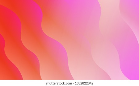 Fluid shapes composition. Design with color of curves. Background for Wallpaper, Web Design, Brochure, Visit Card. Vector wave pattern for backgrounds. Gradient.