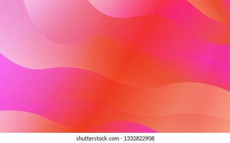 Fluid shapes composition. Design with color of curves. Background for Wallpaper, Web Design, Brochure, Visit Card. Vector wave pattern for backgrounds. Gradient.
