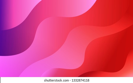 Fluid shapes composition. Design with color of curves. Background for Wallpaper, Web Design, Brochure, Visit Card. Vector wave pattern for backgrounds. Gradient.