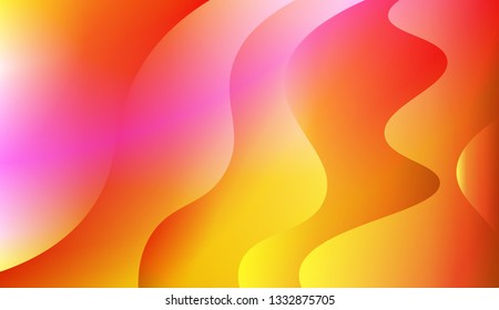 Fluid shapes composition. Design with color of curves. Background for Wallpaper, Web Design, Brochure, Visit Card. Vector wave pattern for backgrounds. Gradient.