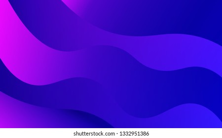 Fluid shapes composition. Design with color of curves. Background for Wallpaper, Web Design, Brochure, Visit Card. Vector wave pattern for backgrounds. Gradient.