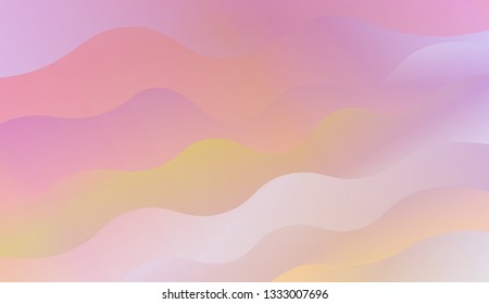 Fluid shapes composition. Design with color of curves. Background for Wallpaper, Web Design, Brochure, Visit Card. Vector wave pattern for backgrounds. Gradient.