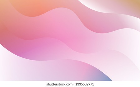 Fluid shapes composition. Design with color of curves. Background for Wallpaper, Web Design, Brochure, Visit Card. Vector wave pattern for backgrounds. Colorful Gradient.