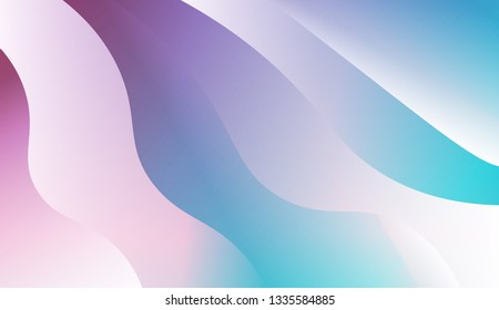 Fluid shapes composition. Design with color of curves. Background for Wallpaper, Web Design, Brochure, Visit Card. Vector wave pattern for backgrounds. Colorful Gradient.