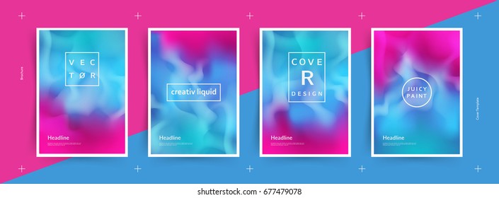 Fluid shapes composition. Futuristic design posters. Eps10 vector.