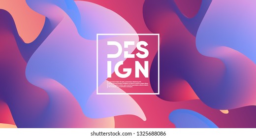 Fluid shapes composition. Modern 3d wallpaper. Eps10 vector.