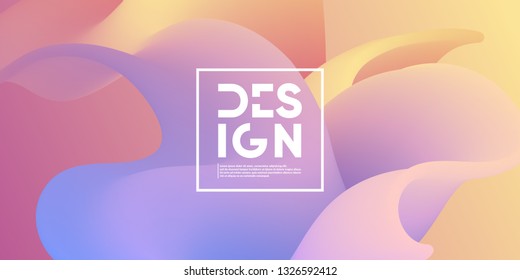 Fluid shapes composition. Modern 3d wallpaper. Eps10 vector.