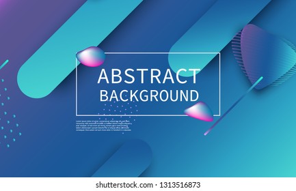 Fluid shapes composition. Modern abstract cover design. Creative colorful wallpaper. Trendy gradient poster. Vector illustration.