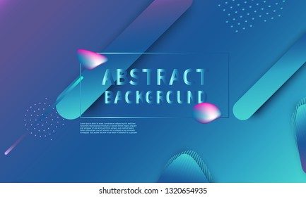 Fluid shapes composition. Modern abstract cover design. Creative colorful wallpaper. Trendy gradient poster. Vector illustration.
