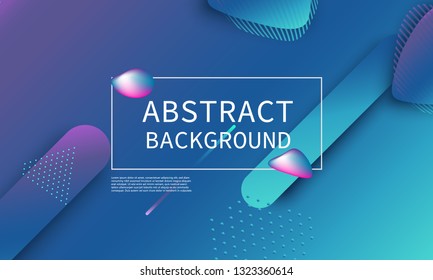 Fluid shapes composition. Modern abstract cover design. Creative colorful wallpaper. Trendy gradient poster. Vector illustration.