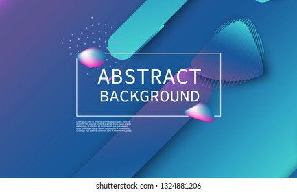 Fluid shapes composition. Modern abstract cover design. Creative colorful wallpaper. Trendy gradient poster. Vector illustration.