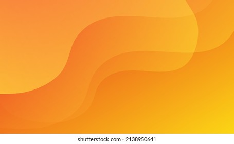 Fluid shapes composition with orange color. trendy gradient shape composition abstract style design vector