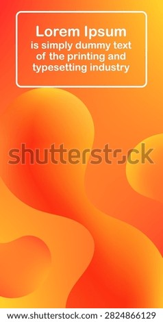 Fluid shapes composition Orange Cover abstract background Template