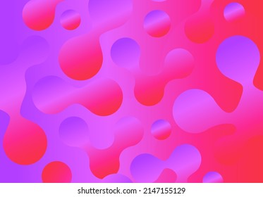 Composición de formas fluidas con gradientes de moda. Patrón de fondo geométrico colorido.  Gradiente futurista.Formas de 3d fluidos arcoiris. 