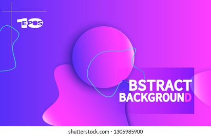Fluid shapes composition. Wavy abstract cover design. Creative colorful wallpaper. Trendy gradient poster. Vector illustration.