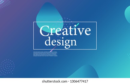Fluid shapes composition. Wavy abstract cover design. Creative colorful wallpaper. Trendy gradient poster. Vector illustration.