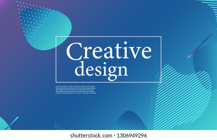 Fluid shapes composition. Wavy abstract cover design. Creative colorful wallpaper. Trendy gradient poster. Vector illustration.