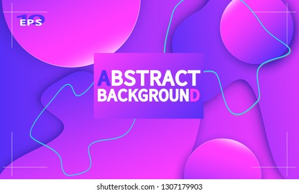 Fluid shapes composition. Wavy abstract cover design. Creative colorful wallpaper. Trendy gradient poster. Vector illustration.