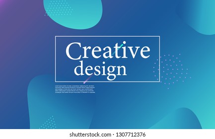 Fluid shapes composition. Wavy abstract cover design. Creative colorful wallpaper. Trendy gradient poster. Vector illustration.