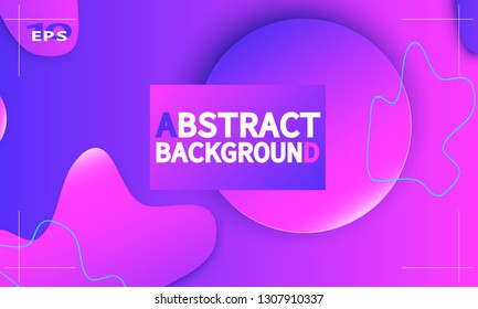 Fluid shapes composition. Wavy abstract cover design. Creative colorful wallpaper. Trendy gradient poster. Vector illustration.