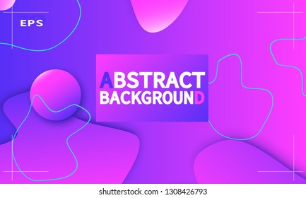 Fluid shapes composition. Wavy abstract cover design. Creative colorful wallpaper. Trendy gradient poster. Vector illustration.