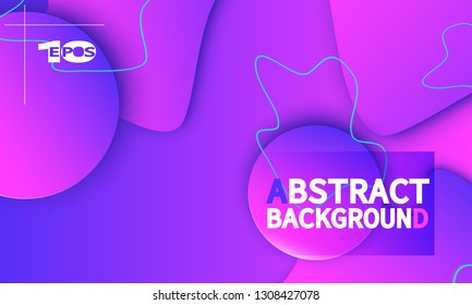 Fluid shapes composition. Wavy abstract cover design. Creative colorful wallpaper. Trendy gradient poster. Vector illustration.