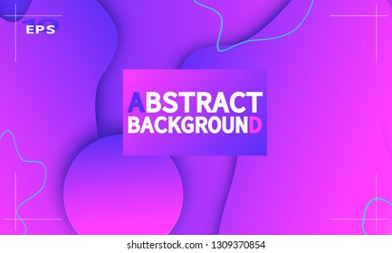 Fluid shapes composition. Wavy abstract cover design. Creative colorful wallpaper. Trendy gradient poster. Vector illustration.