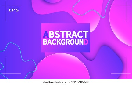Fluid shapes composition. Wavy abstract cover design. Creative colorful wallpaper. Trendy gradient poster. Vector illustration.