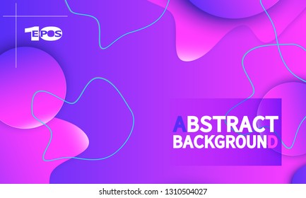 Fluid shapes composition. Wavy abstract cover design. Creative colorful wallpaper. Trendy gradient poster. Vector illustration.