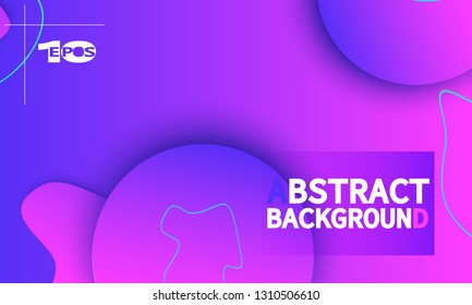 Fluid shapes composition. Wavy abstract cover design. Creative colorful wallpaper. Trendy gradient poster. Vector illustration.