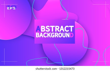 Fluid shapes composition. Wavy abstract cover design. Creative colorful wallpaper. Trendy gradient poster. Vector illustration.