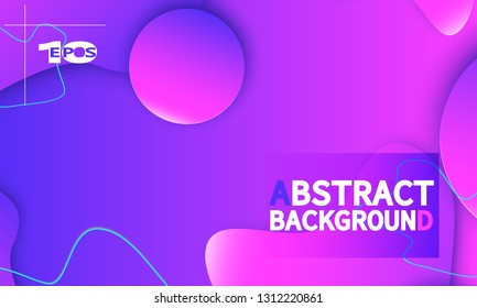 Fluid shapes composition. Wavy abstract cover design. Creative colorful wallpaper. Trendy gradient poster. Vector illustration.