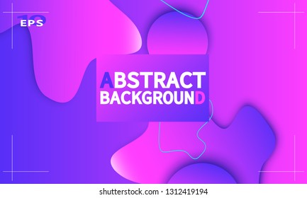 Fluid shapes composition. Wavy abstract cover design. Creative colorful wallpaper. Trendy gradient poster. Vector illustration.