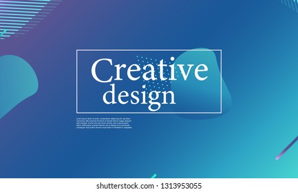 Fluid shapes composition. Wavy abstract cover design. Creative colorful wallpaper. Trendy gradient poster. Vector illustration.