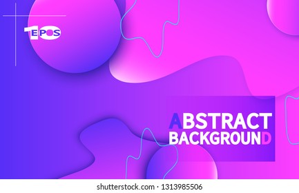 Fluid shapes composition. Wavy abstract cover design. Creative colorful wallpaper. Trendy gradient poster. Vector illustration.
