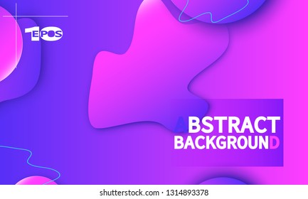 Fluid shapes composition. Wavy abstract cover design. Creative colorful wallpaper. Trendy gradient poster. Vector illustration.