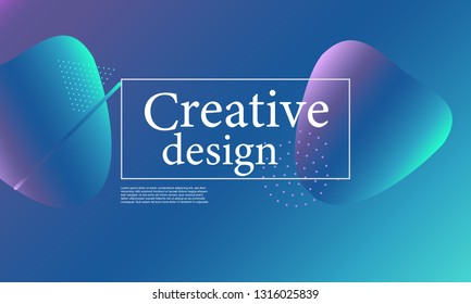 Fluid shapes composition. Wavy abstract cover design. Creative colorful wallpaper. Trendy gradient poster. Vector illustration.