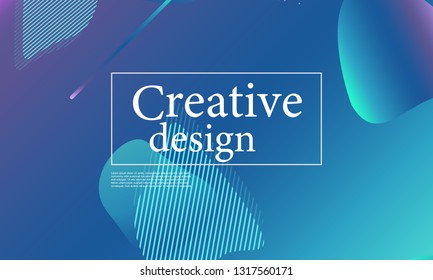 Fluid shapes composition. Wavy abstract cover design. Creative colorful wallpaper. Trendy gradient poster. Vector illustration.