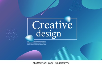 Fluid shapes composition. Wavy abstract cover design. Creative colorful wallpaper. Trendy gradient poster. Vector illustration.