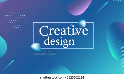 Fluid shapes composition. Wavy abstract cover design. Creative colorful wallpaper. Trendy gradient poster. Vector illustration.