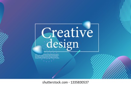 Fluid shapes composition. Wavy abstract cover design. Creative colorful wallpaper. Trendy gradient poster. Vector illustration.