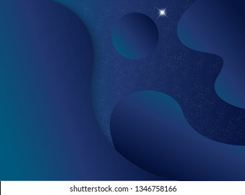 Fluid shapes composition. Wavy abstract cover design. Creative colorful wallpaper. Trendy gradient poster. Vector illustration. - Vector