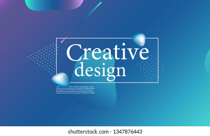 Fluid shapes composition. Wavy abstract cover design. Creative colorful wallpaper. Trendy gradient poster. Vector illustration.